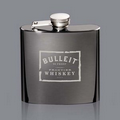 Raven Hip Flask - 6oz Black Nickel